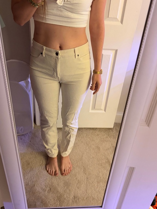 Talbots Pants - Talbots Cream Corduroy Waistband Pants